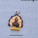 7742 tlf - Mini Dark Brown Turkey - Resin Charm (12 per package)