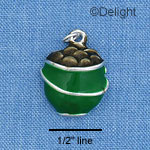 C1015 - Pot O'Gold Silver Charm (6 charms per package)