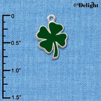 C1017* - Clover Silver Charm (left & right) (6 charms per package)