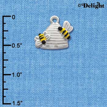 C1022 - Enamel Beehive Charm (6 charms per package)