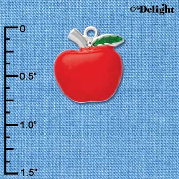 C1044* - Fat Apple Silver Charm (left & right) (6 charms per package)