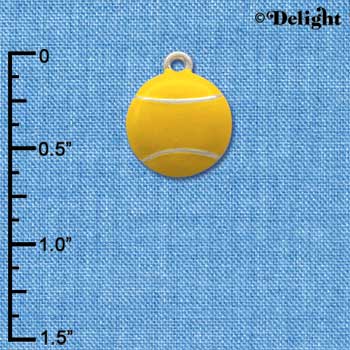 C1068 - Tennis Ball Silver Charm (6 charms per package)