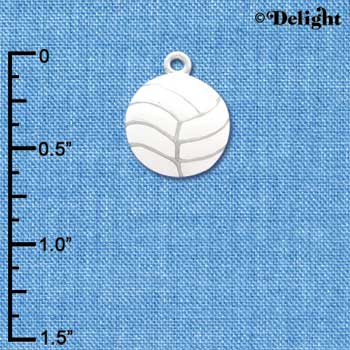 C1069 - Volleyball Silver Charm (6 charms per package)