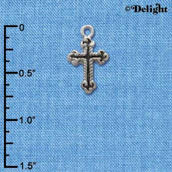 C1175 - Cross Silver Charm (6 charms per package)
