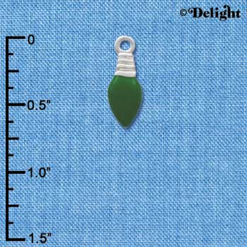 C1237 - Light Green Silver Charm (6 charms per package)