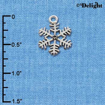 C1241 - Snowflake Silver Charm (6 charms per package)