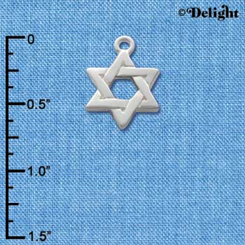 C1242 - Star Of David Silver Charm (6 charms per package)