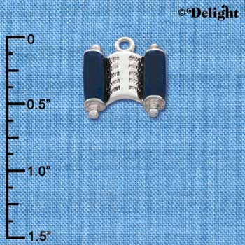 C1245 - Torah Blue Silver Charm (6 charms per package)