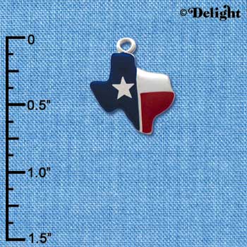 C1257 - Texas Lone Star Silver Charm (6 charms per package)