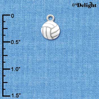 C1312 - Volleyball Silver Charm Mini (6 charms per package)