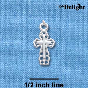 C1355 - Cross Silver Charm (6 charms per package)