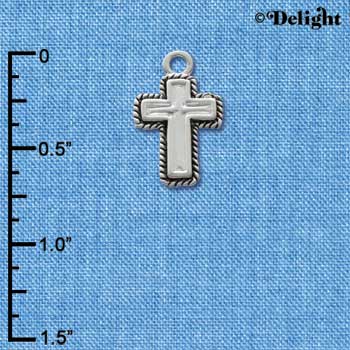 C1357 - Cross Silver Charm (6 charms per package)