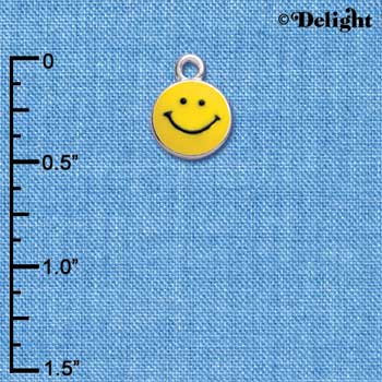 C1418 - Smiley Face Silver Charm Mini (6 charms per package)