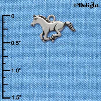 C1454* - Horse Body Silver Charm (left & right) (6 charms per package)