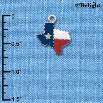 C1461 - Texas Fancy Edging Silver Charm (6 charms per package)