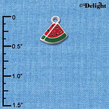 C1477 - Watermelon Piece Silver Charm Mini (6 charms per package)