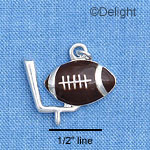 C1478 - Football Goalpost Silver Charm (6 charms per package)
