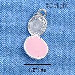 C1522* - Makeup Compact Silver Charm (6 charms per package)