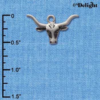 C1558 - Longhorn Silver Charm (6 charms per package)
