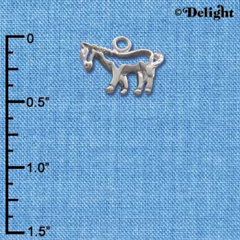 C1638* - Horse Outline Silver Charm (left & right) (6 charms per package)