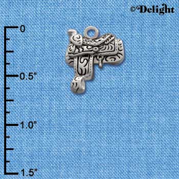 C1640 - Saddle Silver Charm (left & right) (6 charms per package)