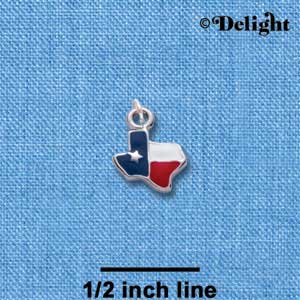 C1645 - Texas Lone Star Silver Charm Mini (6 charms per package)