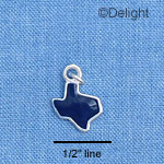 C1647 - Texas Blue Silver Charm Mini (6 charms per package)