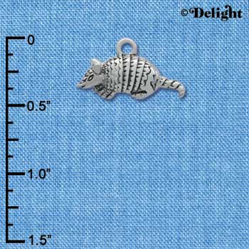 C1722* - Armadillo Small Silver Charm (left & right) (6 charms per package)