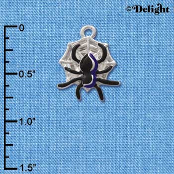 C1791 - Spider Silver Charm (6 charms per package)