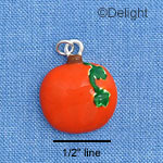 C1795 - Pumpkin Silver Charm (6 charms per package)