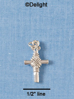 C1874+ - Cross Silver Charm (6 charms per package)