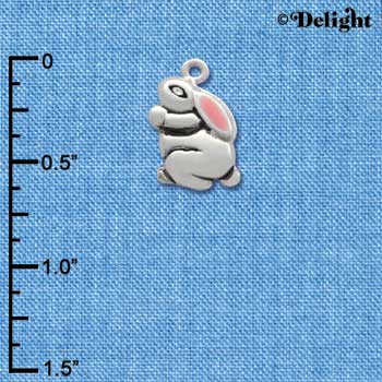 C1943* - Bunny Standing Small Silver Charm (6 charms per package)