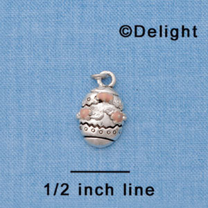 C1944 - Egg Small Silver Charm (6 charms per package)