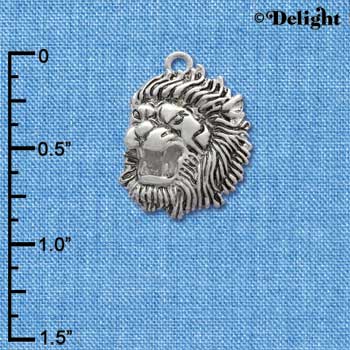 C2033* - Mascot Lion Silver Charm (6 charms per package)