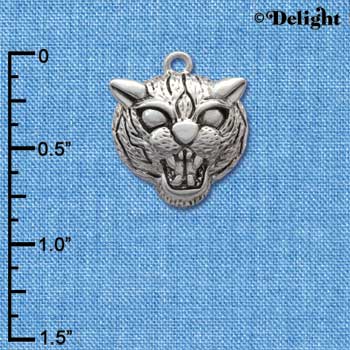 C2036 - Mascot Tiger Silver Charm (6 charms per package)