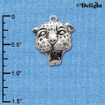 C2037* - Mascot Jaguar Silver  Charm (6 charms per package)