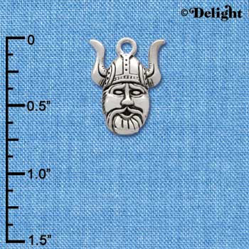 C2055 - Mascot Viking Silver Charm (6 charms per package)