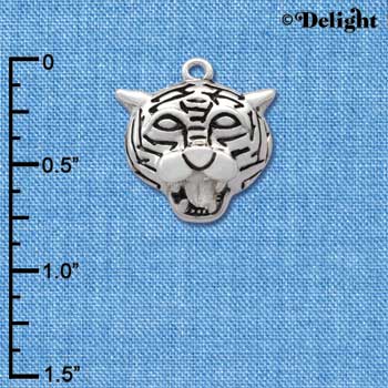 C2056 - Mascot Tiger Silver Charm (6 charms per package)
