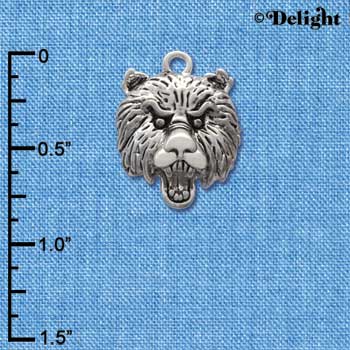 C2057 - Mascot Bear Silver Charm (6 charms per package)