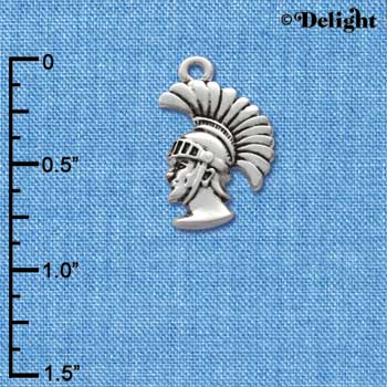 C2059* - Mascot Trojan Silver Charm (6 charms per package)