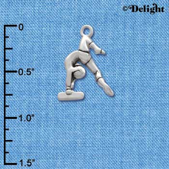 C2093+ - Gymnast Balance Beam Silver Charm (6 charms per package)