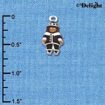 C2115 - Pilgrim Boy Silver Charm (6 charms per package)