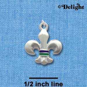 C2139 - Fleur Di Lis Silver Charm (6 charms per package)