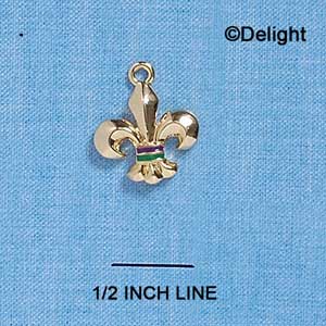 C2140 - Fleur Di Lis Gold Charm (6 charms per package)