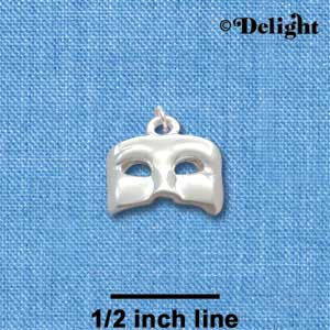 C2143+ - Half Face Mask Silver Charm (6 charms per package)
