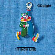 C2160* - Clown Silver Charm (Left & Right) (6 charms per package)