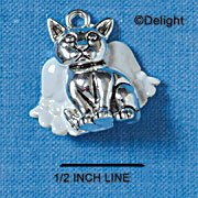 C2217 - Cat Angel Charm (6 charms per package)