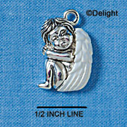 C2226* - Sleeping Angel Charm(Left & Right) (6 charms per package)
