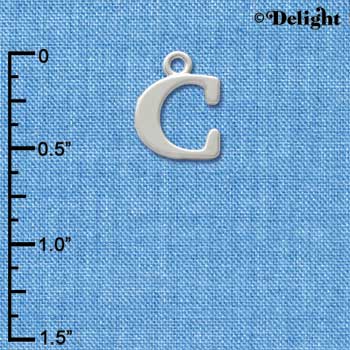 C2267 - Silver Initials -C - Large (6 charms per package)