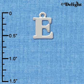 C2269 - Silver Initials - E - Large (6 charms per package)